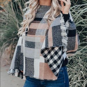 Plaid Poncho. Never worn.